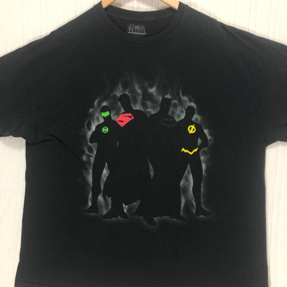 Justice League Unlimited DC‎ Comics Superhero Graphic Print T-Shirt Size XXL